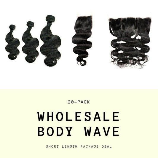 Brazilian Body Wave Short Length Wholesale Package - Braids Hair N More