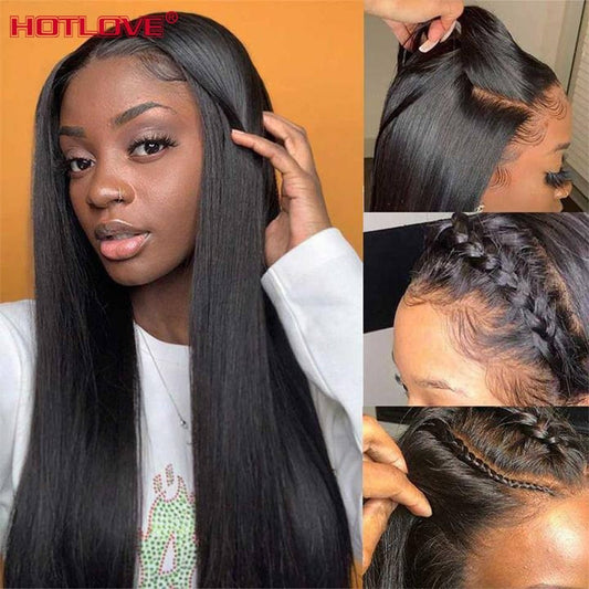 Brazilian Straight Remy Hair 13x4 Lace Front Human Hair Wig With Baby Hair - Braids Hair N More