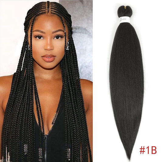 Long Straight Pre Stretched Synthetic Braiding Hair - Braids Hair N More